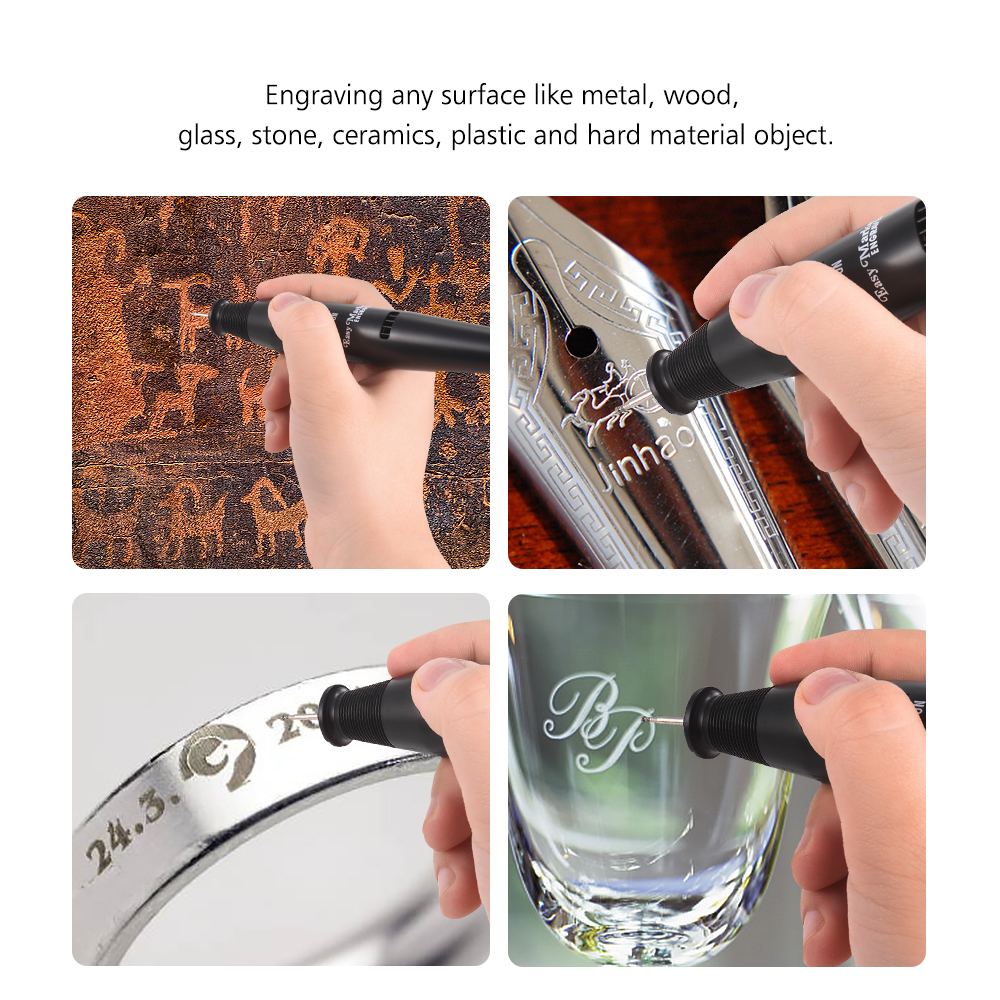 Portable Electric Engraving Pen Engraver DIY Carve Graver Machine Tools  Battery Powered with Strong Diamond Bit for Jewellery Metal Glass Ceramic  Stone Engraving Educational Accessory 